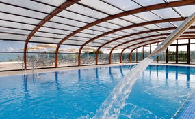 Covered and heated pool